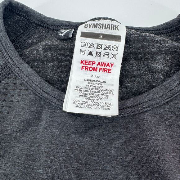 Gymshark Adapt Fleck Seamless Long-Sleeve Crop Top Size Small Athleisure Gym - Picture 3 of 7